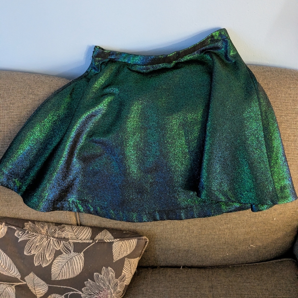 NWT HM Metallic Color Shift Circle Skirt
